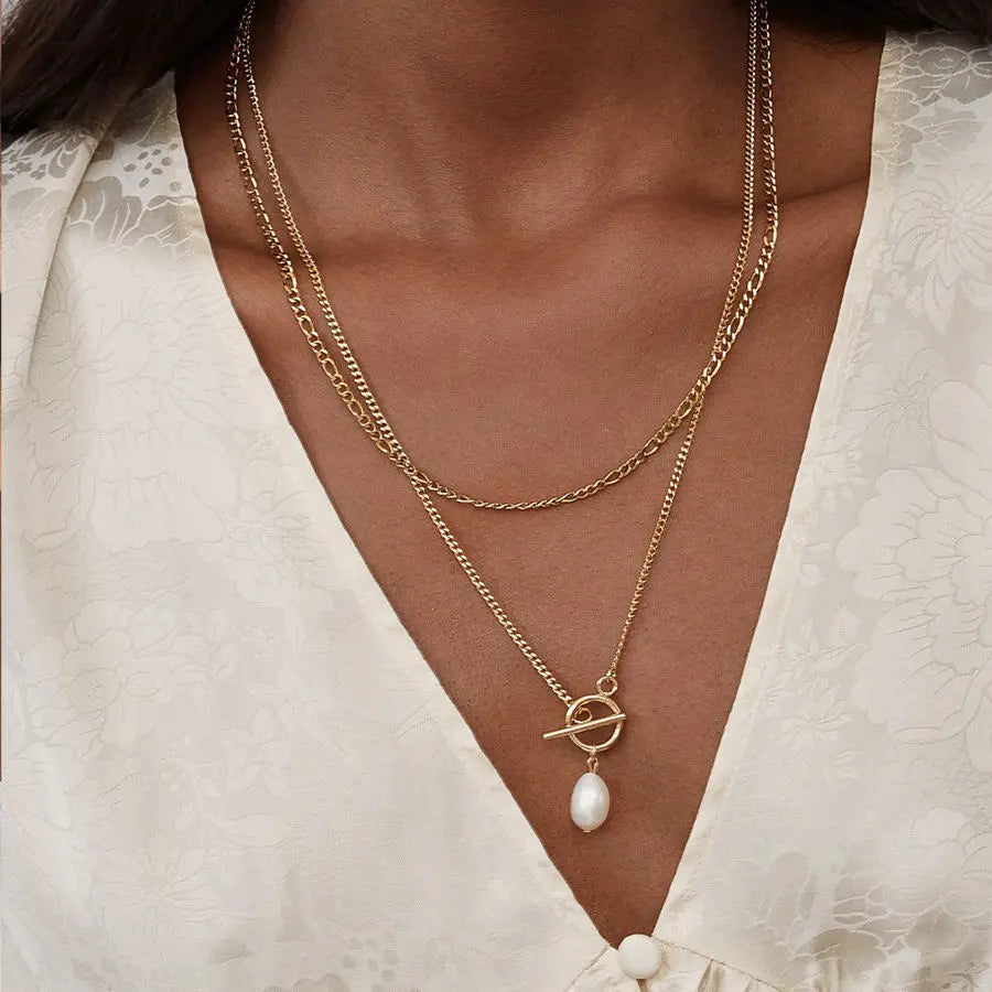 Halskette | 18K Gold | Ringperle Brautschmuck Vumari