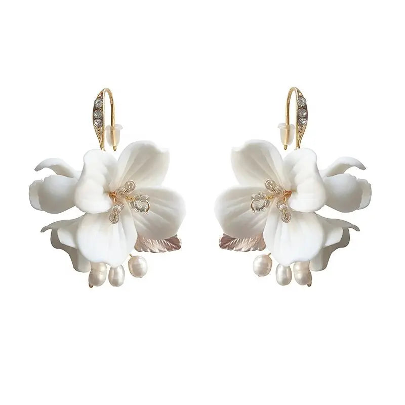 Ohrringe | Keramik |  Romantische Blüten Brautschmuck Vumari