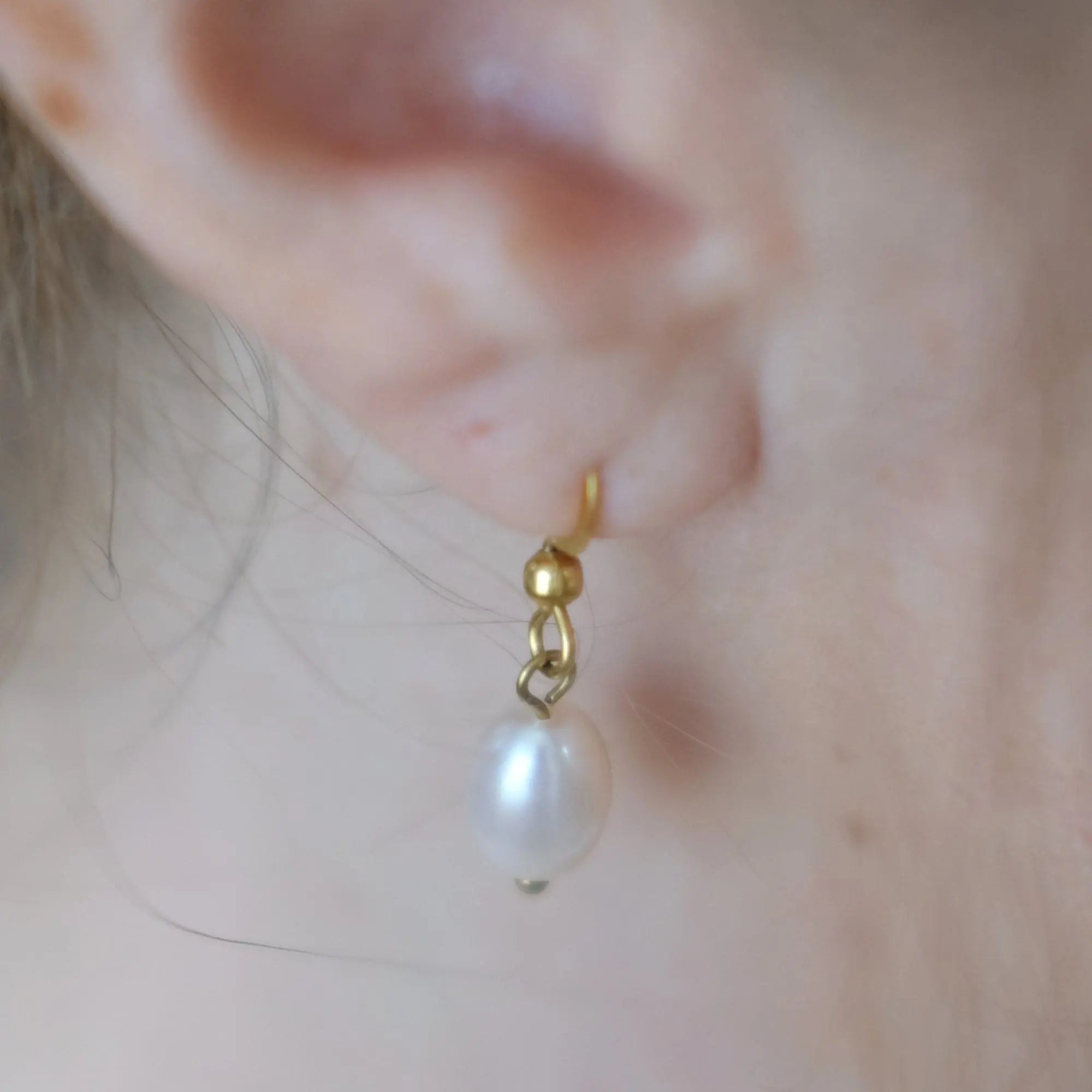 Ohrringe | Süsswasserperlen | vergoldet Brautschmuck Vumari