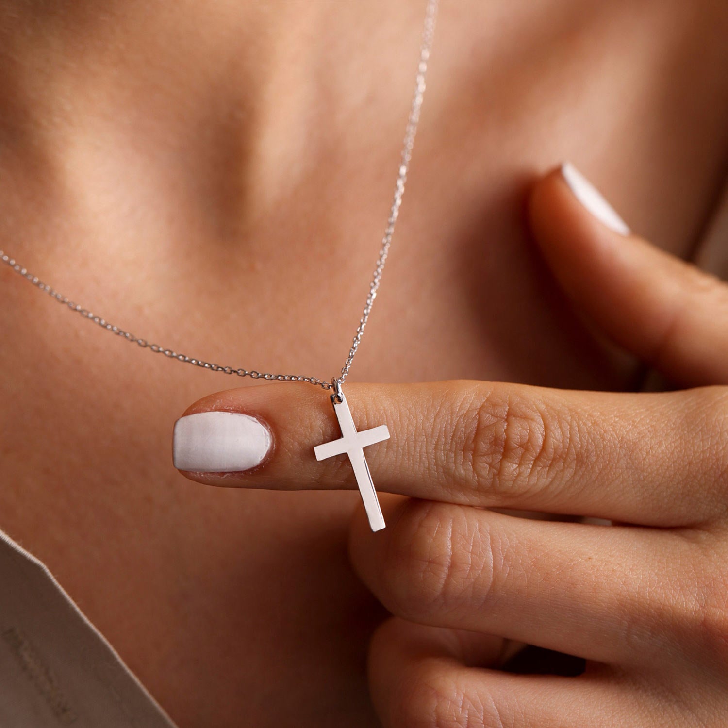 Halskette | 18K Gold | minimalistische  Kreuz